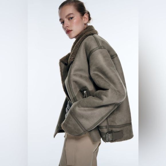 ZARA DOUBLE FACED JACKET - Picture 8 of 16